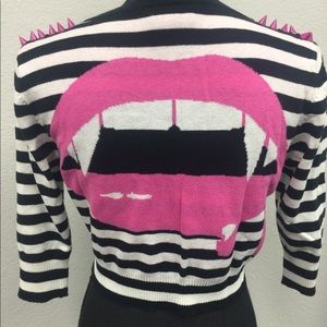 Too Fast Spiked Cropped Cardigan